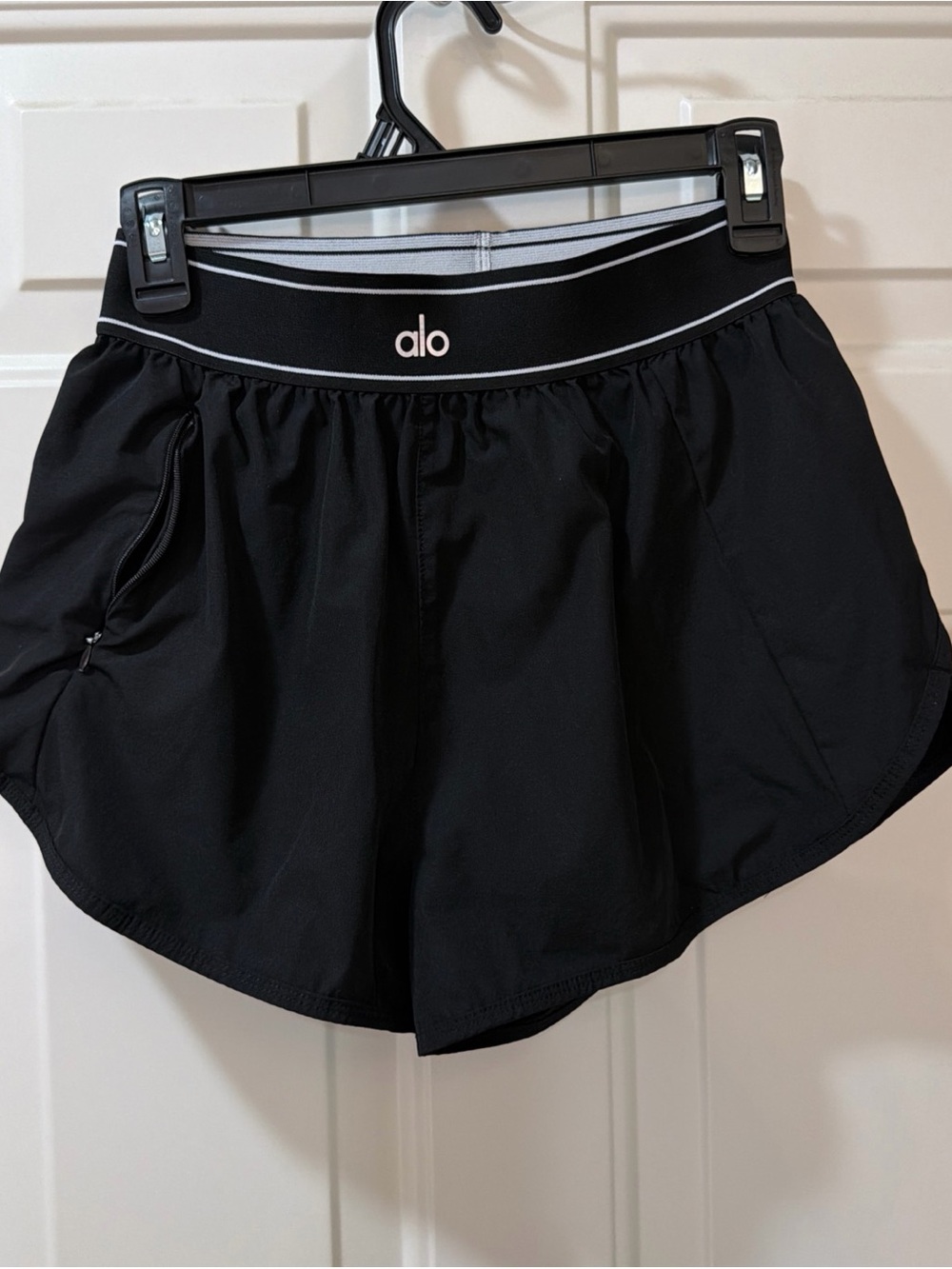 ALO YOGA Match Point Short  Black Athletic Workout Small